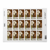 Mason Jar and White Daisies Country Wedding Etiket (Full Sheet)