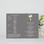 Mason Jar and Wildflower Wedding Programme (Staand voorkant)