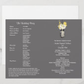 Mason Jar and Wildflower Wedding Programme (Voorkant / Achterkant)