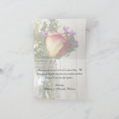 Mason Jar avec Rose et Merci Fleur sauvage (Intérieur)