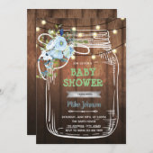 Mason jar bbq - uitnodiging voor een douchedag (Voorkant / Achterkant)