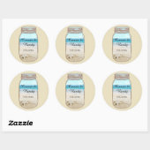 Mason Jar Beach Bruiloft Sticker (Vel)