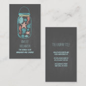 Mason Jar Beach Nautical Coastal Underwater Visitekaartje (Voorkant / Achterkant)