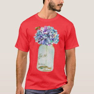 Mason Jar Bee Wildflower Waterverf Vi T-shirt