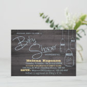 Mason Jar Boy Baby shower Invitation (Debout devant)