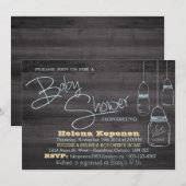 Mason Jar Boy Baby shower Invitation (Devant / Derrière)