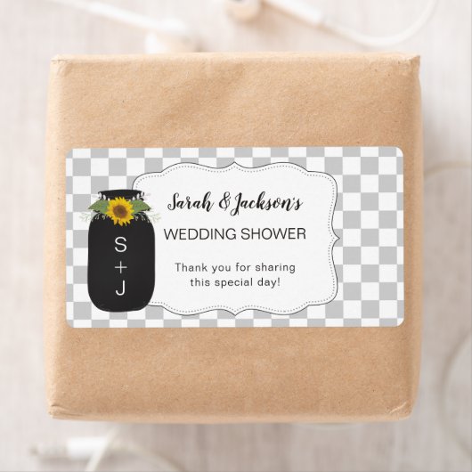 Mason Jar bruiloft douche gunst of waterfles Etiket (Insitu)