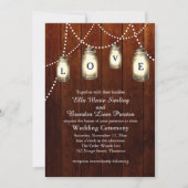 Mason Jar bruiloft uitnodiging (Voorkant)