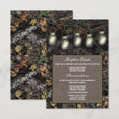 Mason Jar Camo Huwelijksreceptie Bijlagekaarten Kaart (Voorkant / Achterkant)