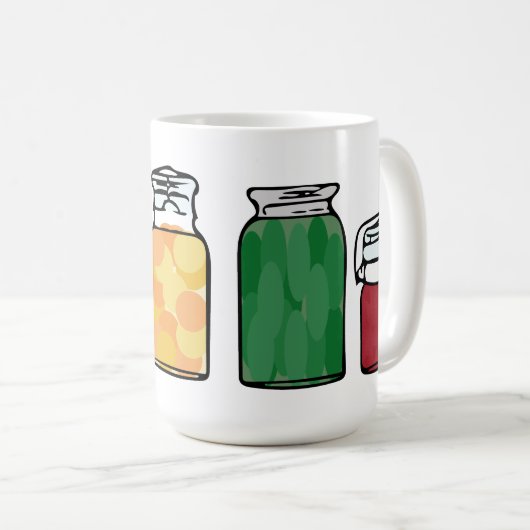 Mason Jar Canning Thed Coffee Mok (Voorkant rechts)