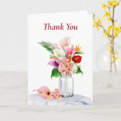 Mason Jar Carte de remerciements (Fleur jaune)