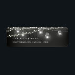 Mason Jar Chalkboard Étiquettes de adresse<br><div class="desc">Jolie chaîne de lumières de bocal de mason sur tableau noir. Collection correspondante dans le magasin Little Bayleigh !</div>