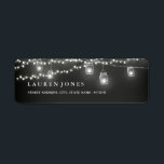 Mason Jar Chalkboard Étiquettes de adresse<br><div class="desc">Jolie chaîne de lumières de bocal de mason sur tableau noir. Collection correspondante dans le magasin Little Bayleigh !</div>