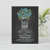 mason jar chalkboard invitation de douche nuptiale (Debout devant)