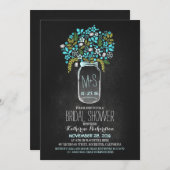 mason jar chalkboard invitation de douche nuptiale (Devant / Derrière)