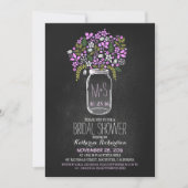 mason jar chalkboard invitation de douche nuptiale (Devant)