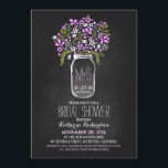 mason jar chalkboard invitation de douche nuptiale<br><div class="desc">Invitations de douche nuptiale en damier violet avec bocal de mason rempli de divers fleurs sauvages, marguerites, coeurs d'amour et design feuille. Douche nuptiale en damier mignonne et tendance invitation pour douche nuptiale rustique mais moderne. : contactez-moi si vous avez besoin d'aide pour la personnalisation ou si vous avez une...</div>