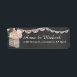 Mason Jar & Chalkboard Mariage Étiquettes de adres<br><div class="desc">Produits correspondants dans le Little Bayleigh Store !</div>