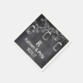 Mason Jar Chalkboard String Lights Rustic Wedding Servet (Hoek)