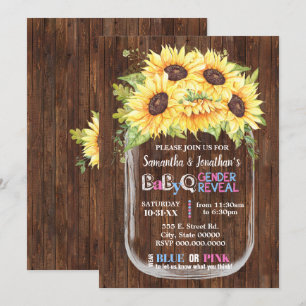 Mason jar country chic geslacht onthullen zonneblo kaart