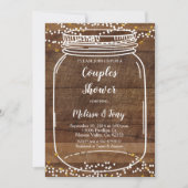 Mason Jar Couple Shower Invitation card (Devant)