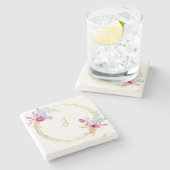 Mason Jar cup voor bruiloft Stenen Onderzetter (Zijkant)