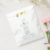 Mason Jar Custom Wedding Favor Bag Bedankzakje (Gezegeld)
