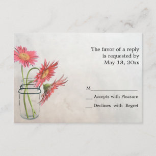 Mason Jar Daisies Cartes RSVP