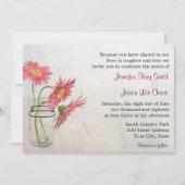 Mason Jar Daisies Invitations De Mariage (Devant)