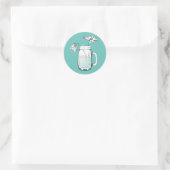 mason jar daisies ronde sticker (Tas)