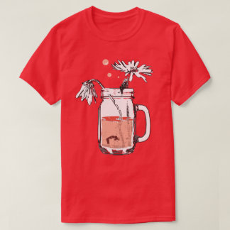 mason jar daisies t-shirt