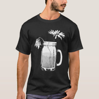 mason jar daisies t-shirt