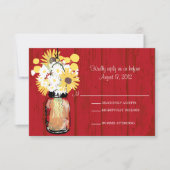 Mason Jar Daisies Zonnebloemen & Billy Balls RSVP (Voorkant)