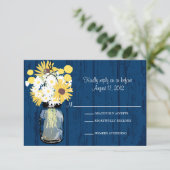 Mason Jar Daisies Zonnebloemen & Billy Balls RSVP (Staand voorkant)