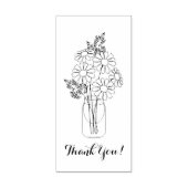 Mason Jar Daisy Flowers Bedankt Rubberstempel (Afrduk)