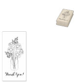 Mason Jar Daisy Flowers Bedankt Rubberstempel (Gestempeld)