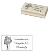 Mason Jar Daisy Flowers Bouquet Bookplate Rubberstempel (Gestempeld)