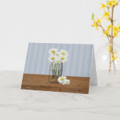 Mason Jar De Daisers Carte D'Anniversaire (Fleur jaune)