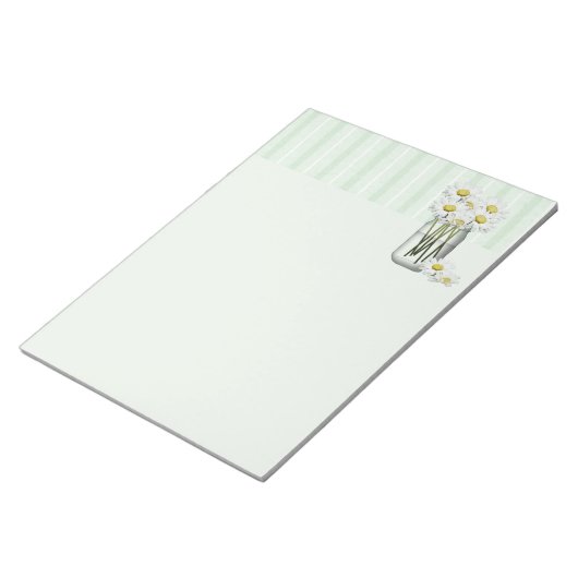 Mason Jar De Daisies Bloc-Notes (Incliné)