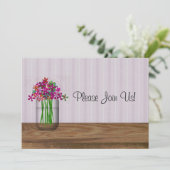 Mason Jar De Fleurs Faire-part de mariage (Debout devant)