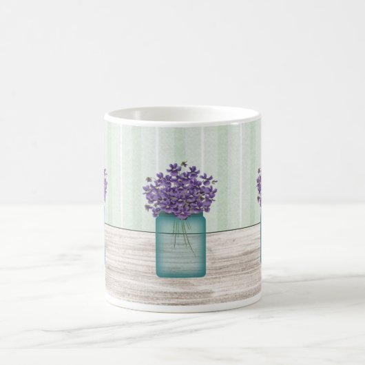 Mason Jar De Violets Mug (Centre)