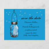 Mason Jar en Fireflies bruiloft uitnodigingen (Voorkant)