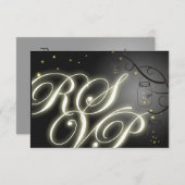 Mason Jar en Firefly RSVP - Black White (Voorkant / Achterkant)