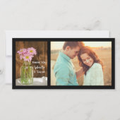 Mason Jar en Pink Daisies Barn Wedding Bedankt (Voorkant)