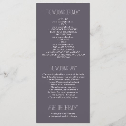 Mason Jar en vuurvliegjes rustieke bruiloft progra Programma (Achterkant)