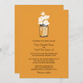 Mason Jar en White Daisies Wedding Kaart (Voorkant / Achterkant)