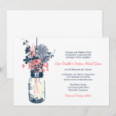 Mason Jar en wilde bloemen Kaart (Voorkant / Achterkant)