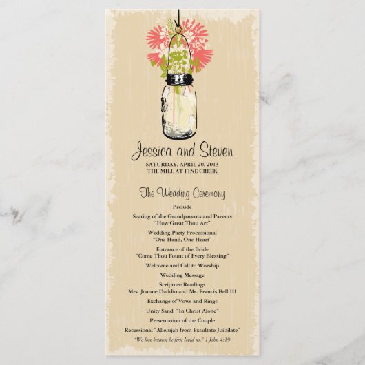  Mason Jar en Wildflowers Programma (Voorkant)