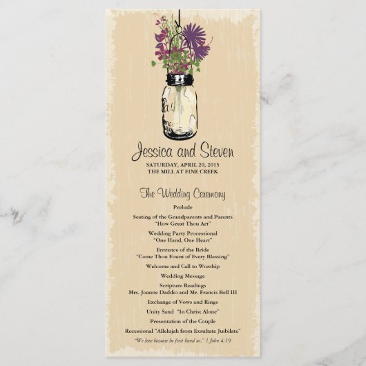  Mason Jar en Wildflowers Programma (Voorkant)