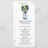 Mason Jar en Wildflowers Programma (Voorkant / Achterkant)